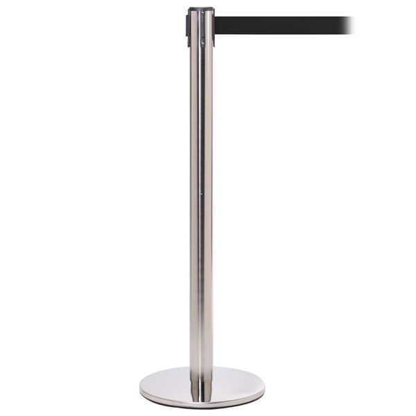 Queue Solutions QueuePro 250, Polished Stainless Steel, 11' Blue Belt PRO250PS-BL110